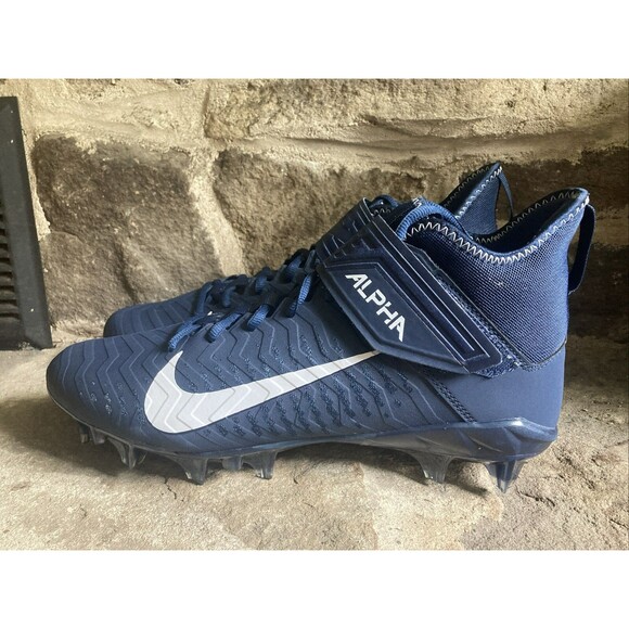 Nike Alpha Menace Pro 2 Football Cleats Navy White Men Size 12 BV3945-404 New - Picture 1 of 7